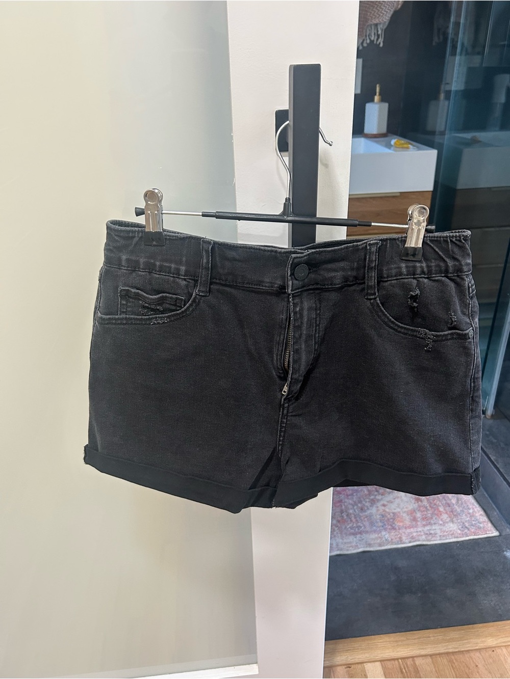 Sincerely Jules black denim shorts NWOT